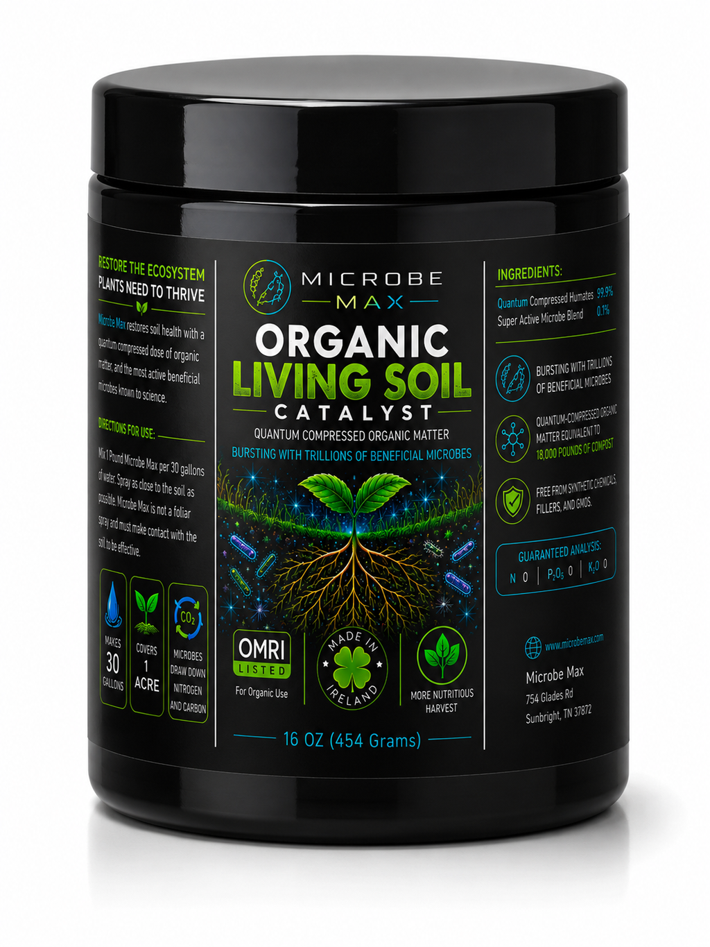 Microbe Max Organic Living Soil Catalyst 16 OZ (Covers 1 Acre)