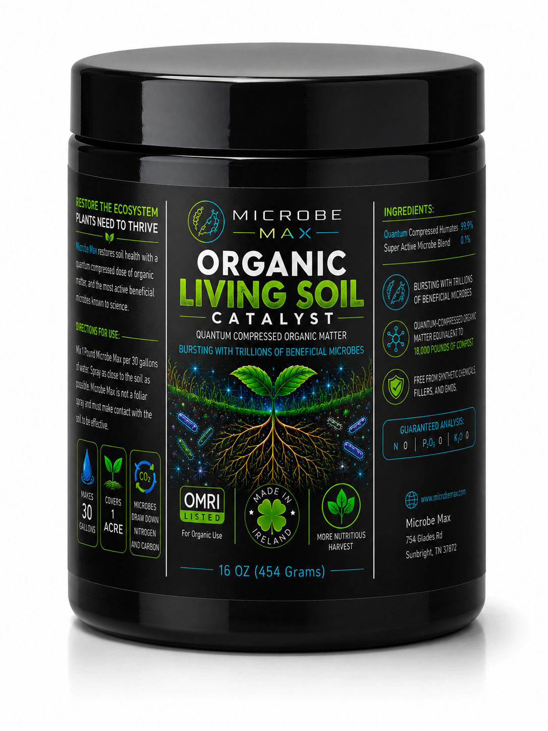 Microbe Max Organic Living Soil Catalyst 16 OZ (Covers 1 Acre)