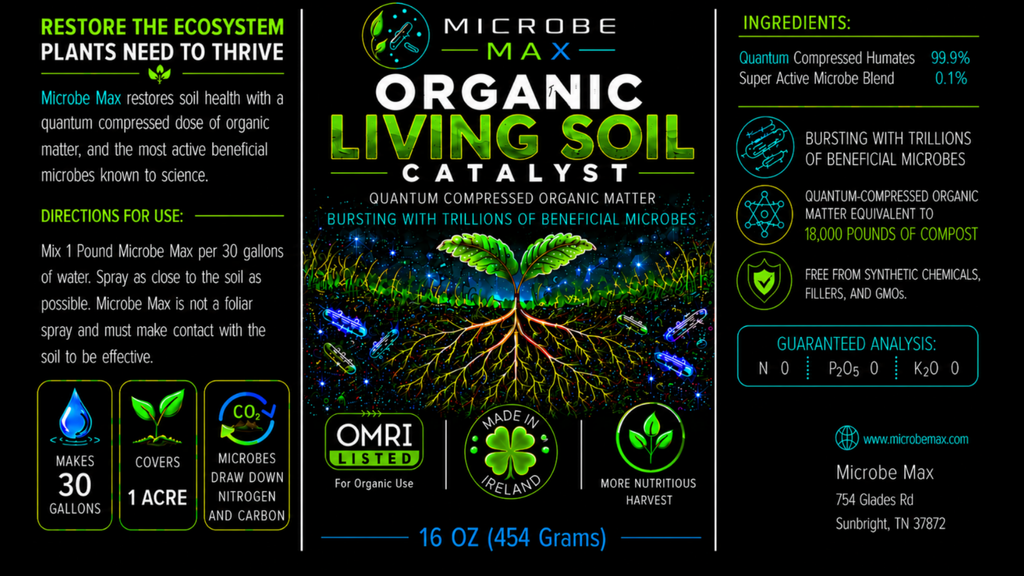 Microbe Max Organic Living Soil Catalyst 16 OZ (Covers 1 Acre)